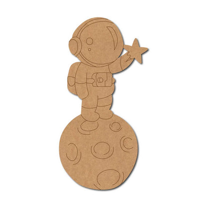 Astronaut On Moon Pre Marked MDF Design 3