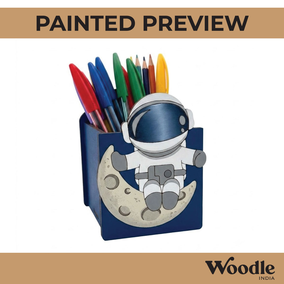 Astronaut Pen Stand MDF Design 1