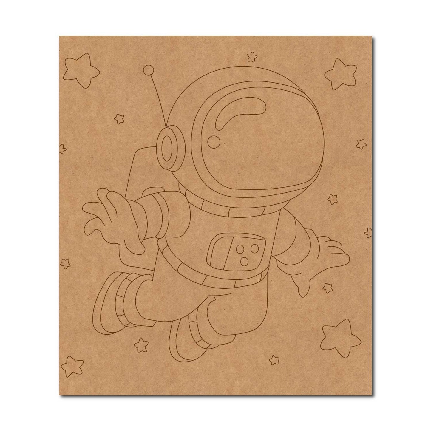 Astronaut Space Theme Pre Marked Base MDF Design 1