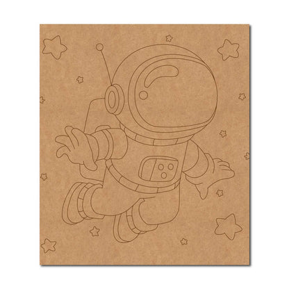 Astronaut Space Theme Pre Marked Base MDF Design 1