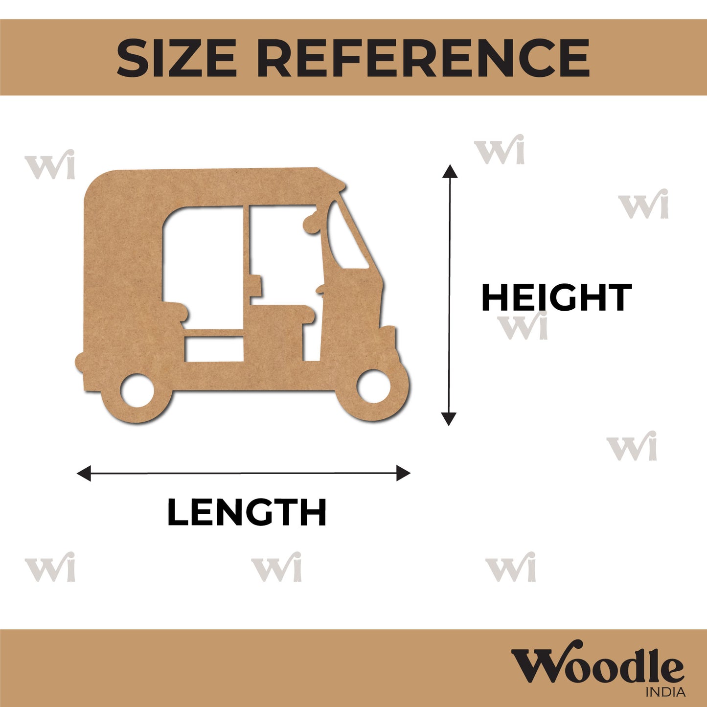 Auto Rickshaw Cutout MDF Design 1