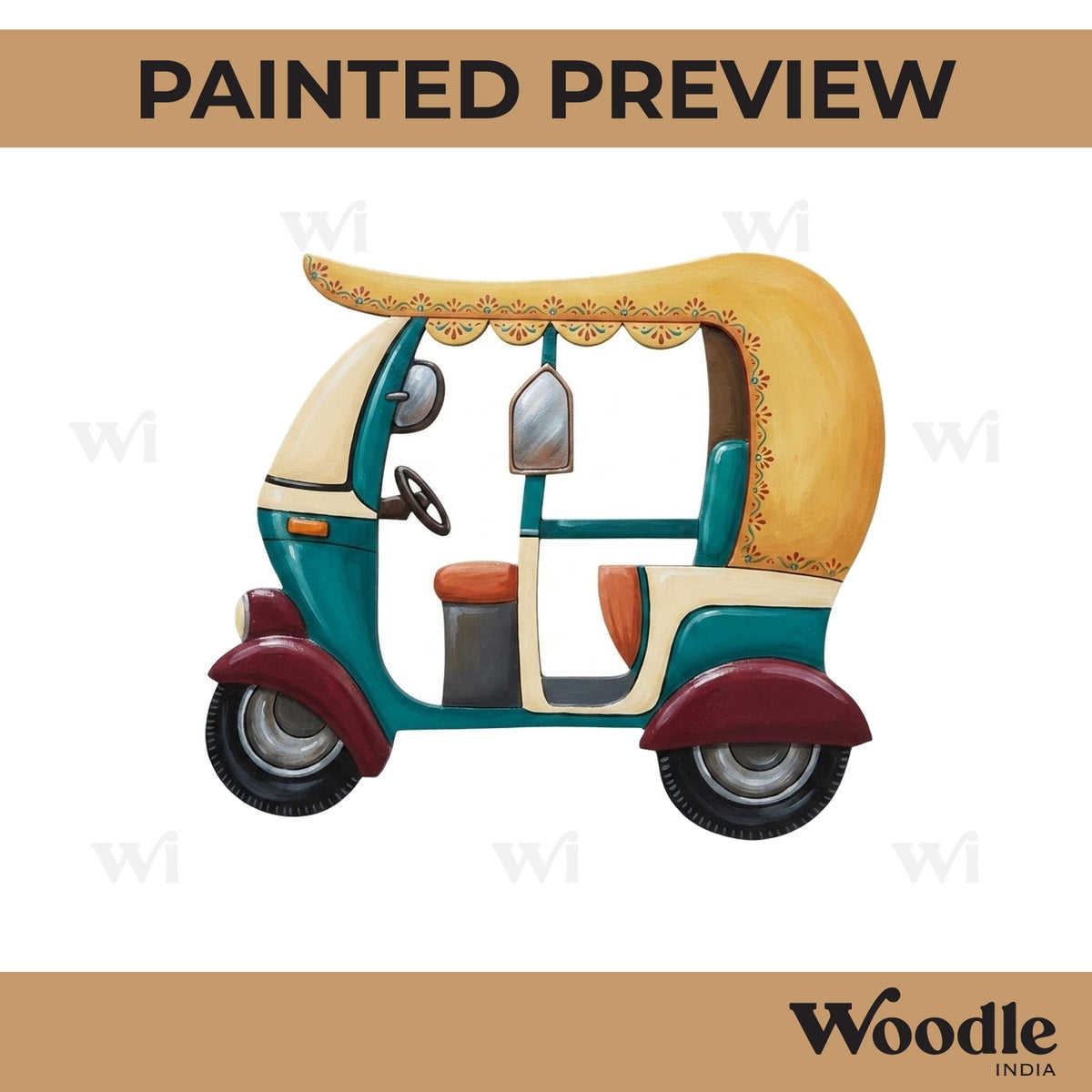 Auto Rickshaw Pre Marked MDF Design 4