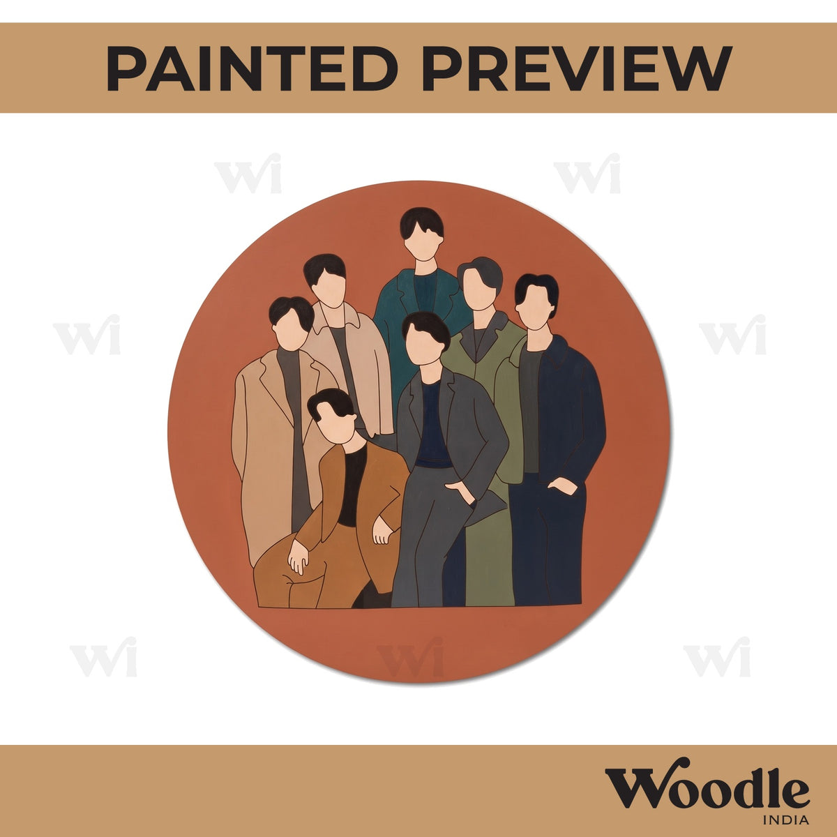 BTS Pre Marked Round MDF Design 3