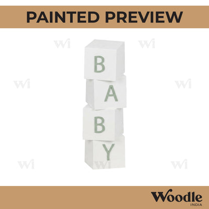 Baby Blocks Pre Marked MDF Design 1