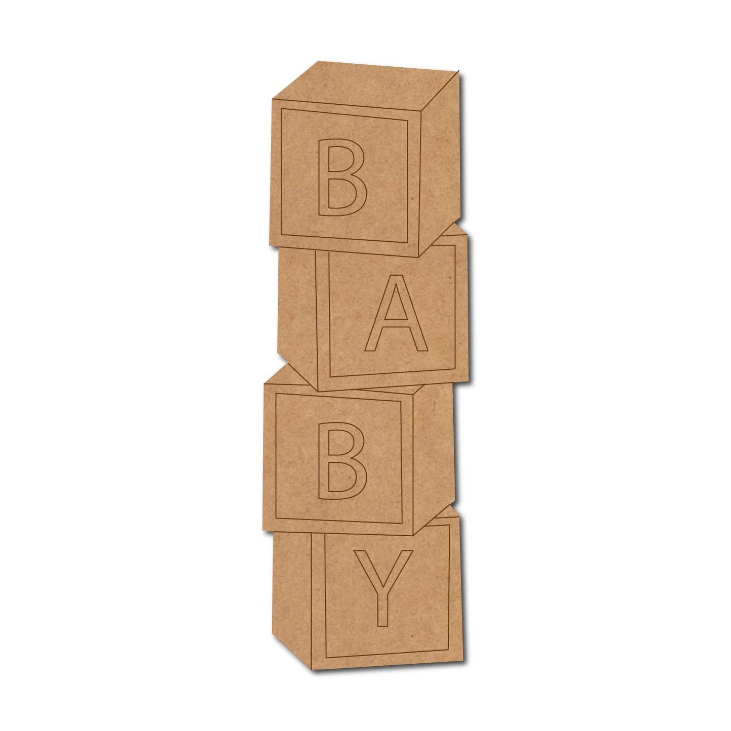 Baby Blocks Pre Marked MDF Design 1