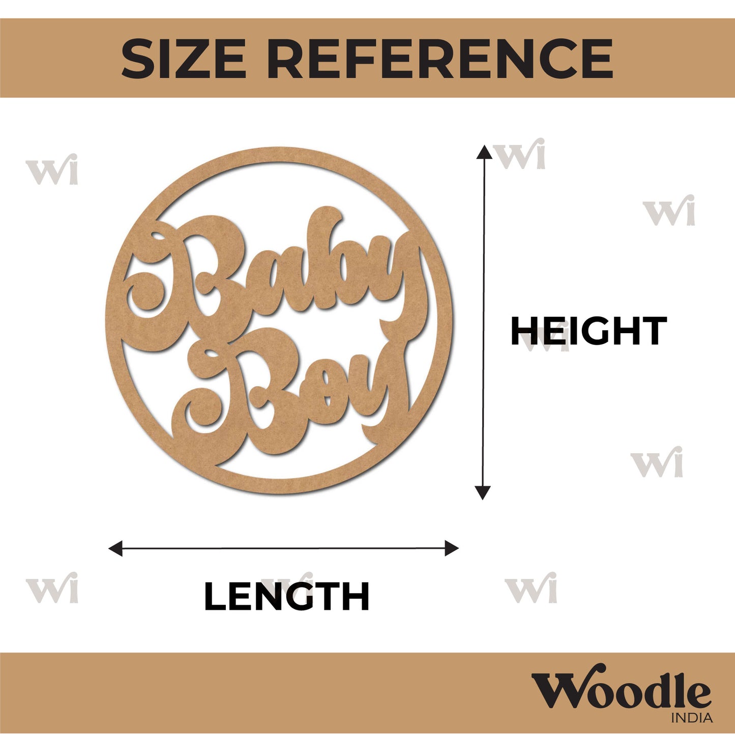 Baby Boy Cutout MDF Design 1