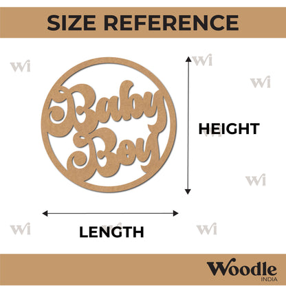 Baby Boy Cutout MDF Design 1