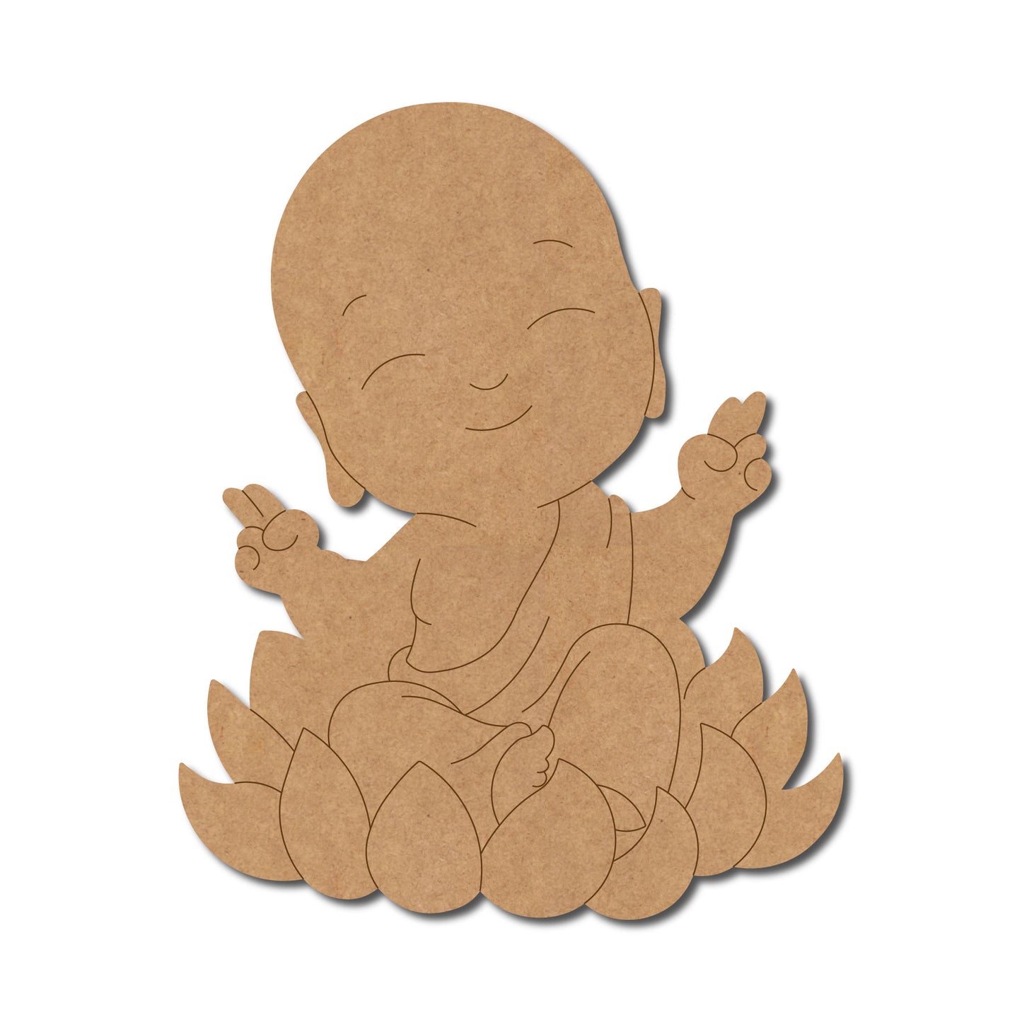 Baby Buddha Pre Marked MDF Design 4