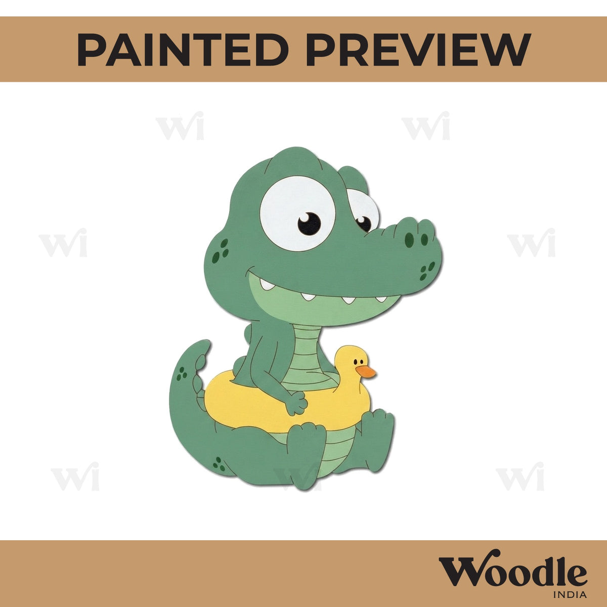 Baby Crocodile Pre Marked MDF Design 2
