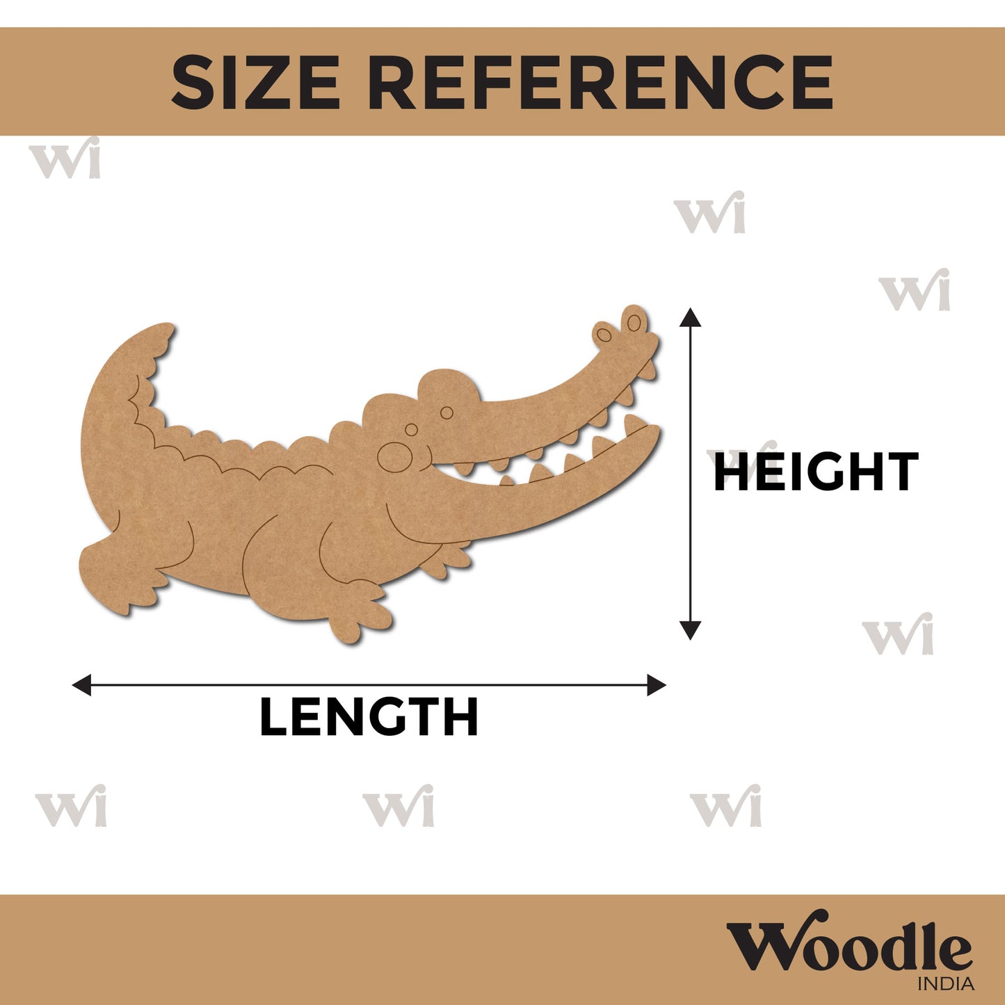 Baby Crocodile Pre Marked MDF Design 3