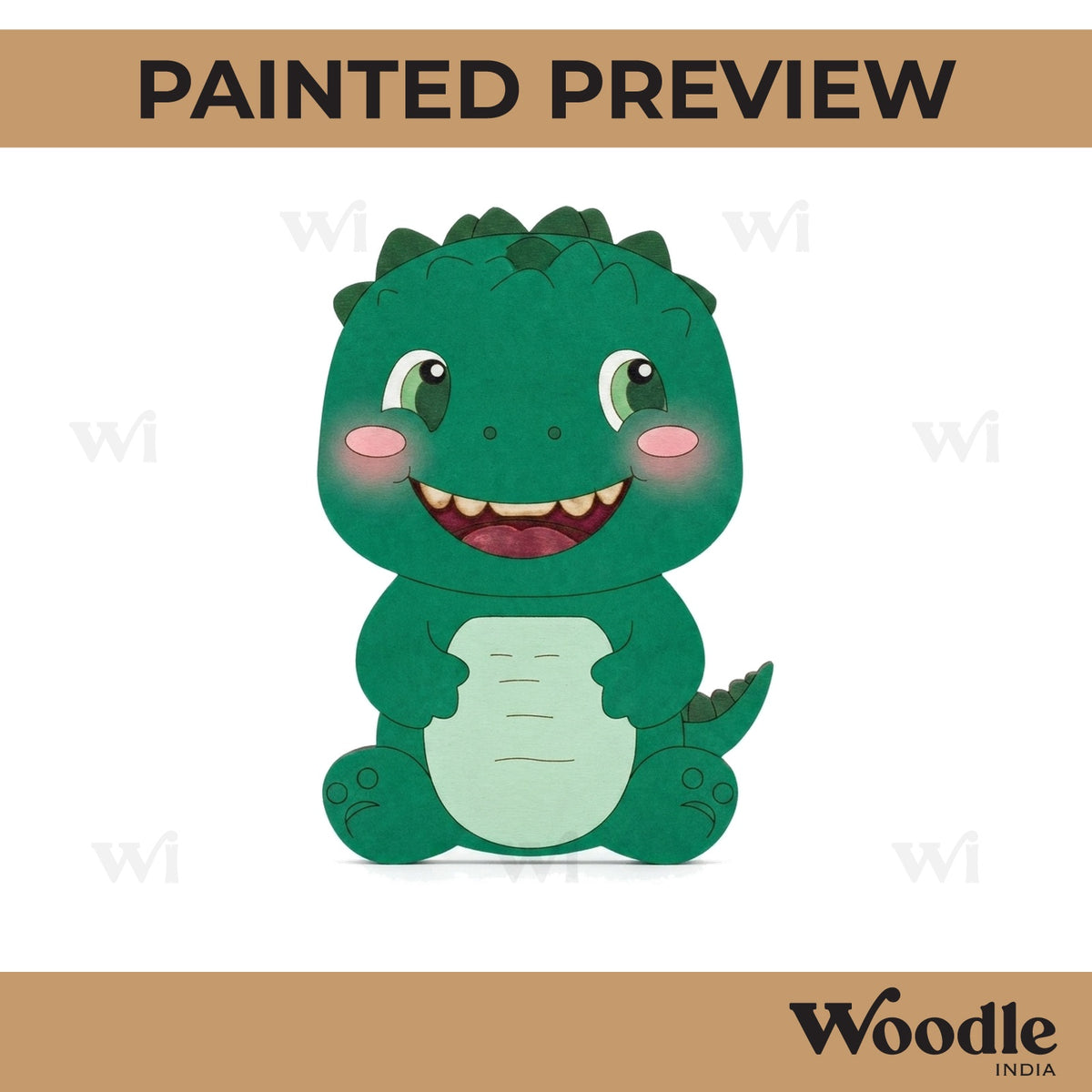 Baby Crocodile Pre Marked MDF Design 4