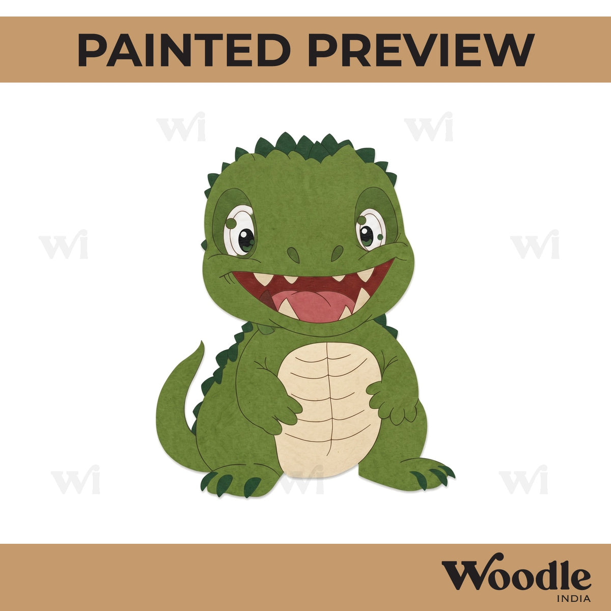 Baby Crocodile Pre Marked MDF Design 5