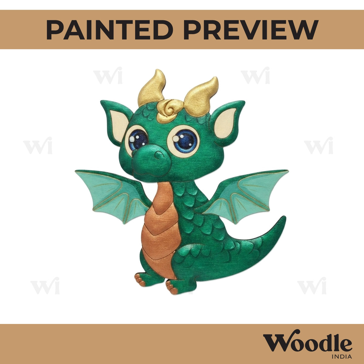 Baby Dragon Pre Marked MDF Design 4