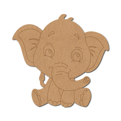 Baby Elephant Pre Marked MDF Design 1