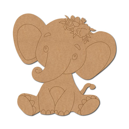 Baby Elephant Pre Marked MDF Design 2