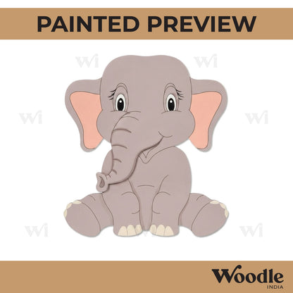 Baby Elephant Pre Marked MDF Design 3