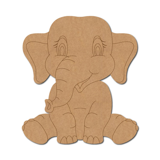 Baby Elephant Pre Marked MDF Design 3