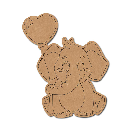Baby Elephant Pre Marked MDF Design 4