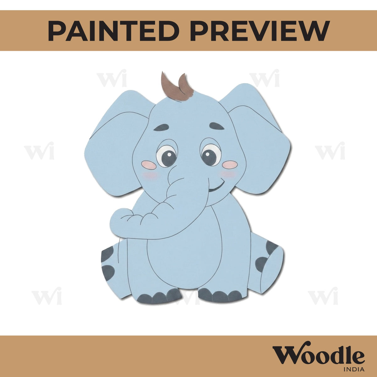 Baby Elephant Pre Marked MDF Design 5