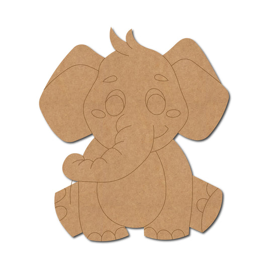 Baby Elephant Pre Marked MDF Design 5
