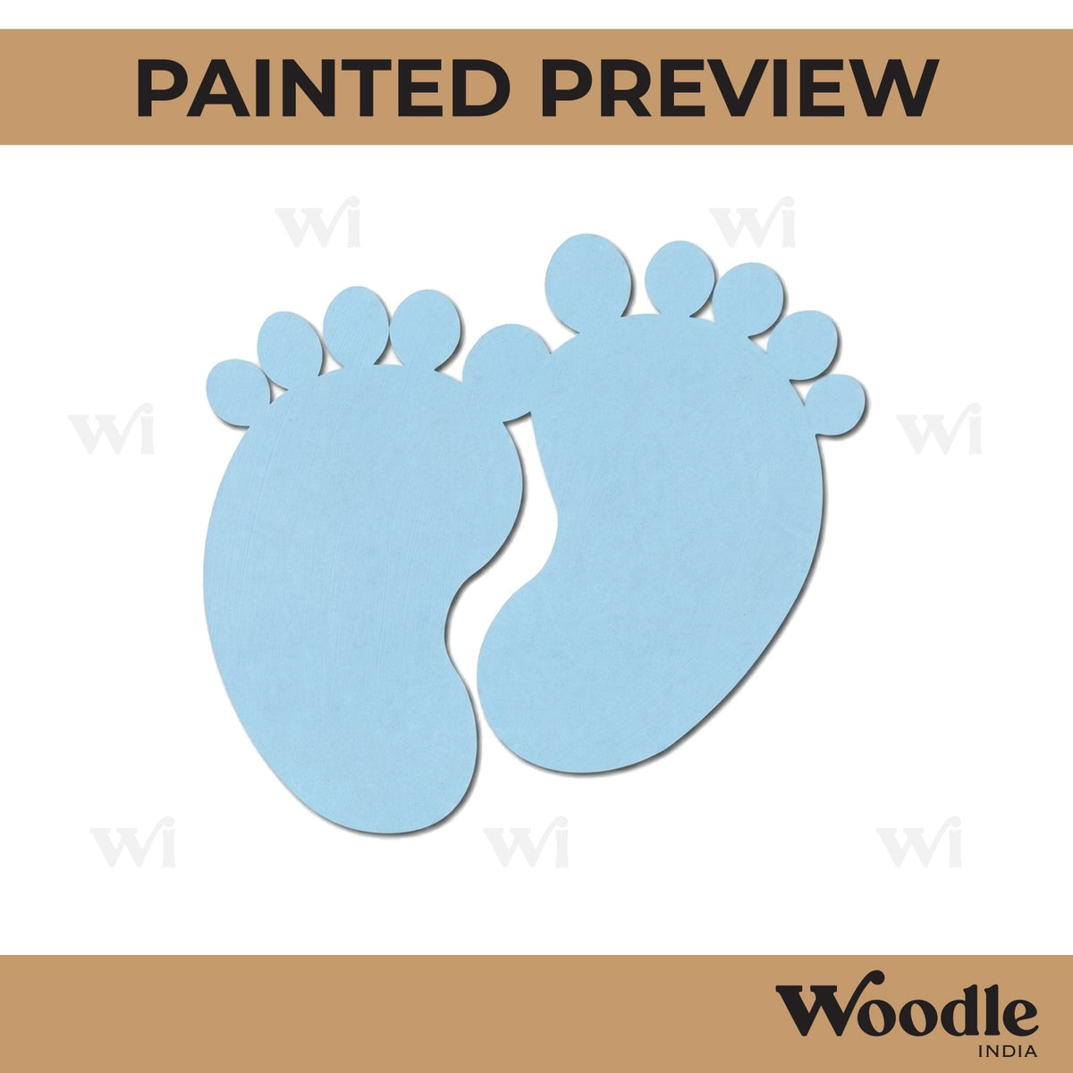 Baby Feet Cutout MDF Design 1