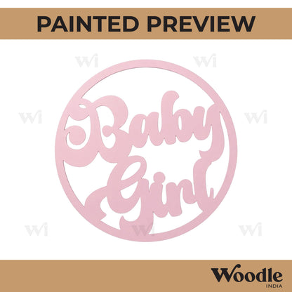 Baby Girl Cutout MDF Design 1