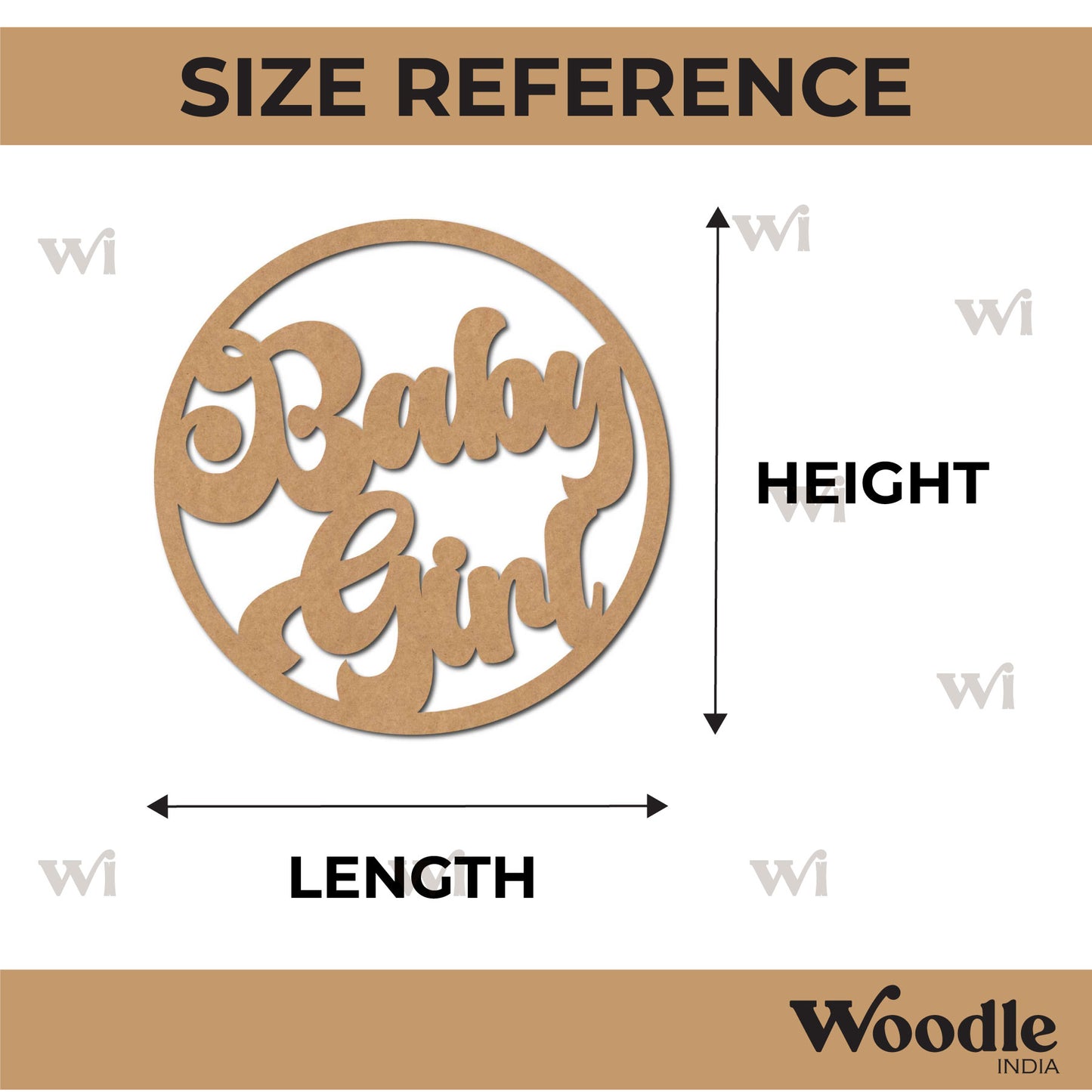 Baby Girl Cutout MDF Design 1