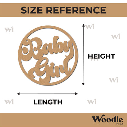 Baby Girl Cutout MDF Design 1