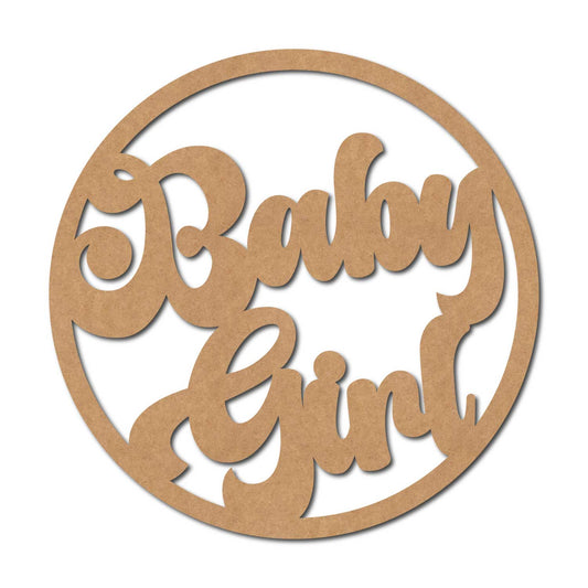 Baby Girl Cutout MDF Design 1