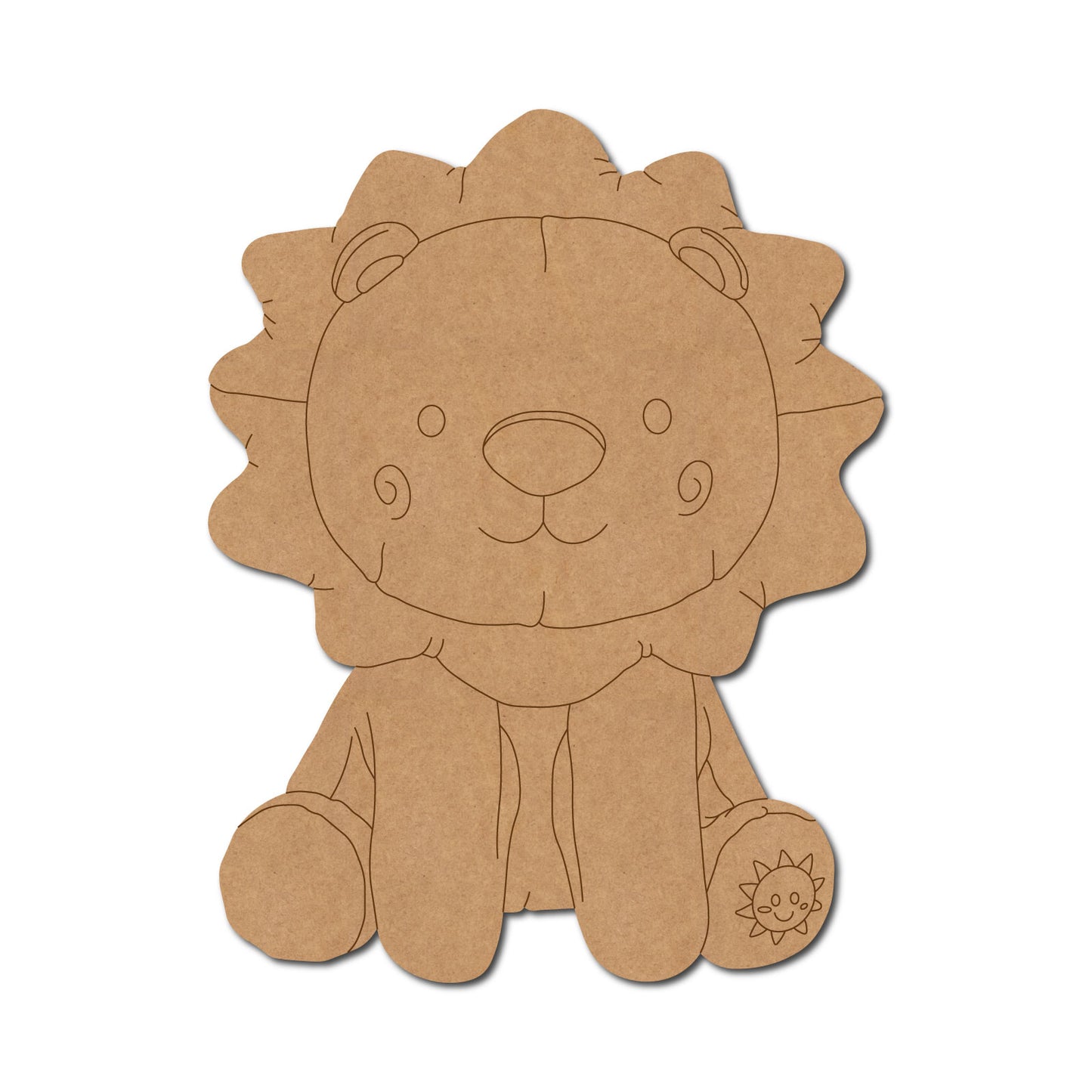 Baby Lion Pre Marked MDF Design 1