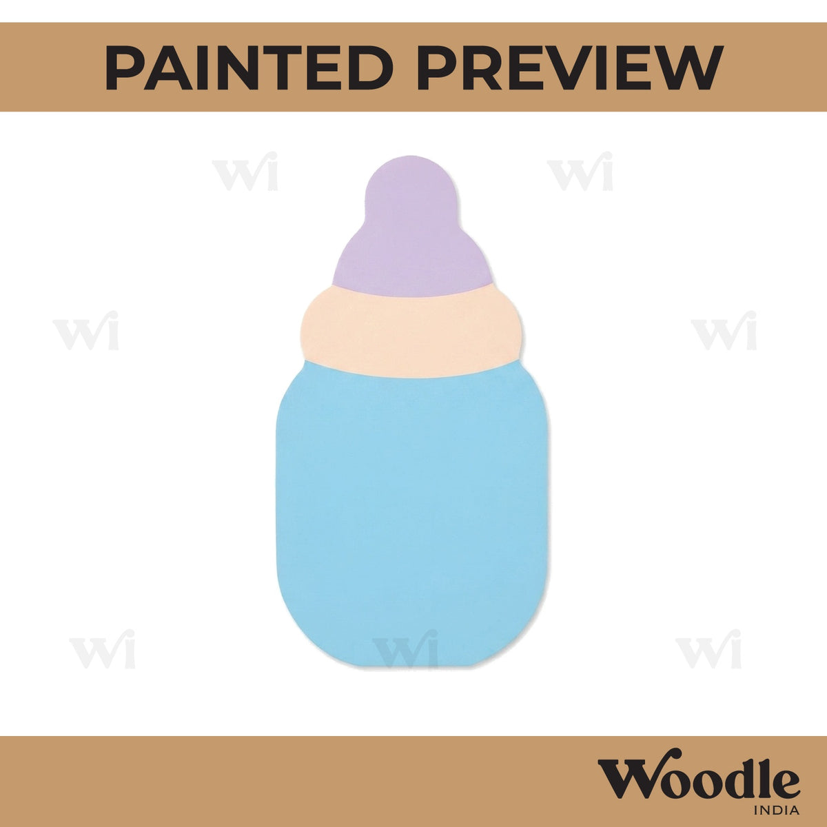 Baby Milk Bottle Cutout MDF Design 1