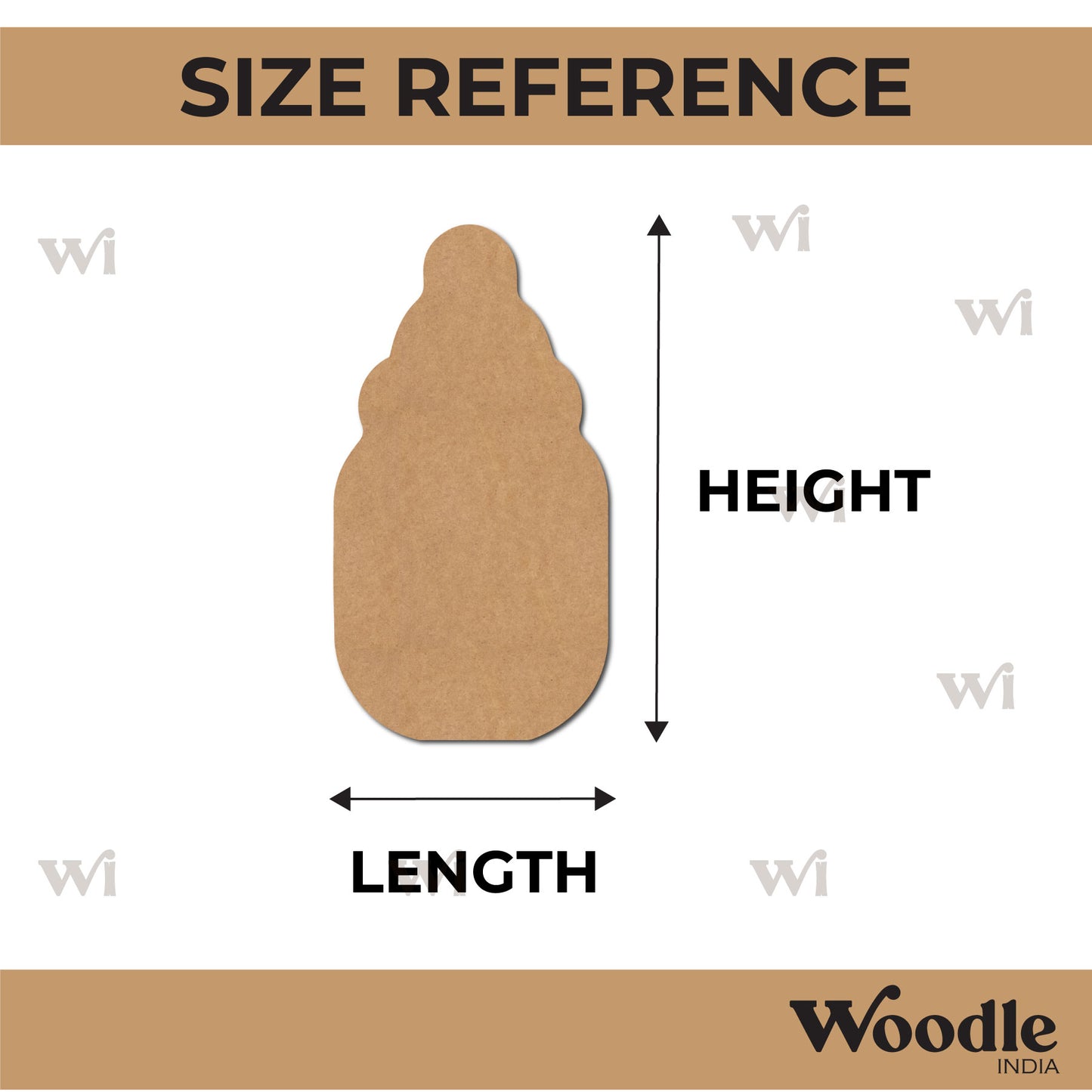 Baby Milk Bottle Cutout MDF Design 1