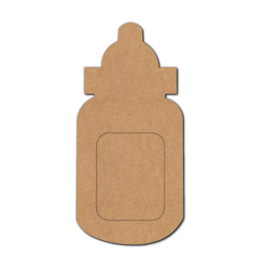 Baby Milk Bottle Frame MDF Design 1