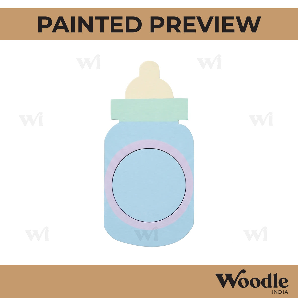 Baby Milk Bottle Frame MDF Design 2