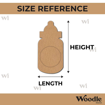 Baby Milk Bottle Frame MDF Design 2