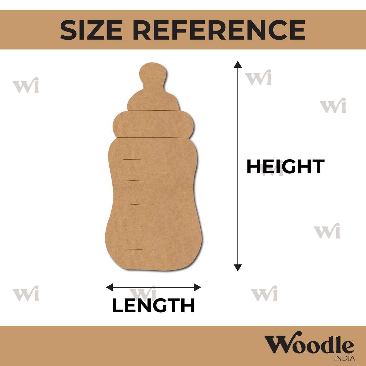Baby Milk Bottle Pre Marked MDF Design 1