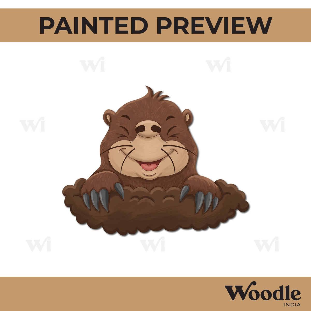 Baby Mole Pre Marked MDF Design 2