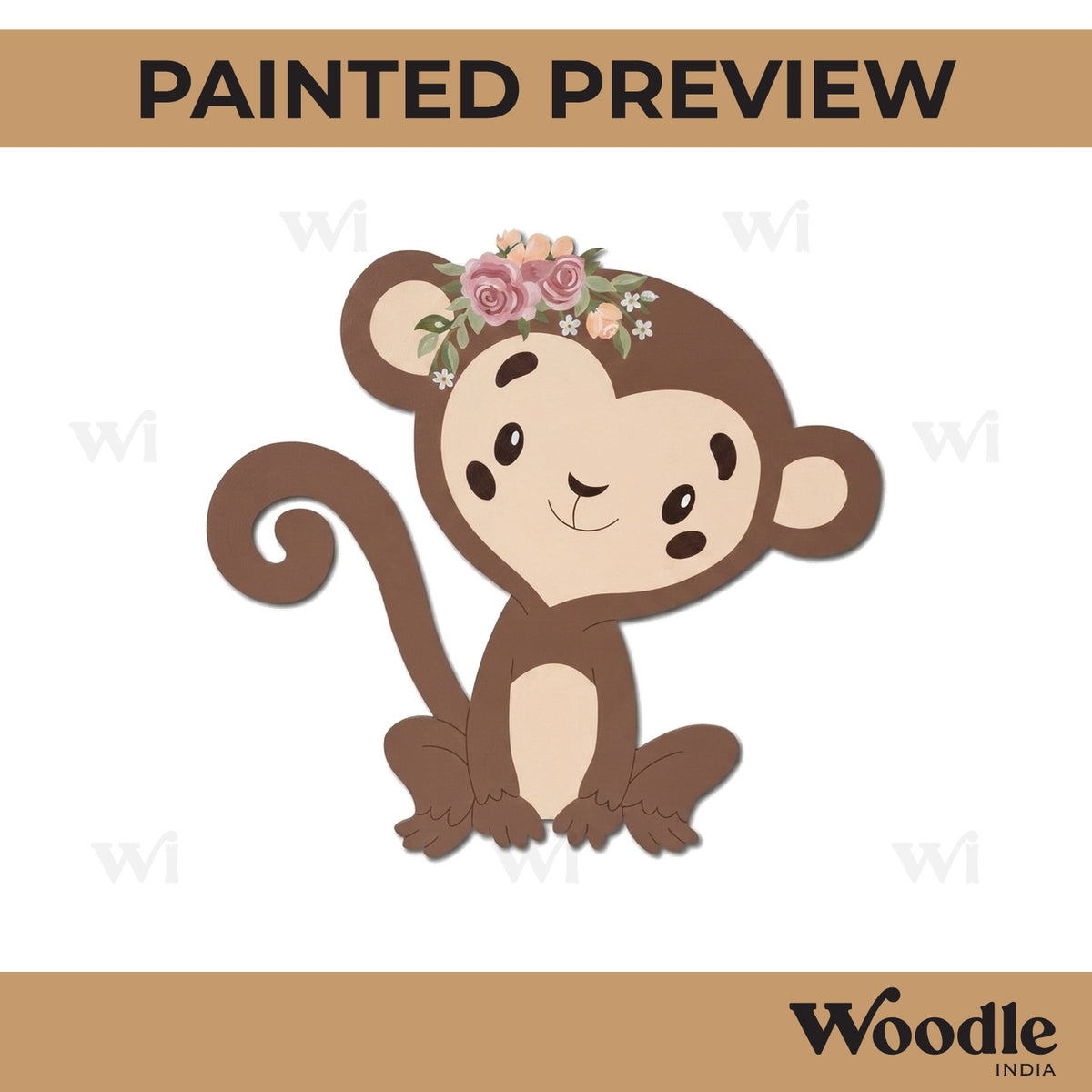 Baby Monkey Pre Marked MDF Design 1