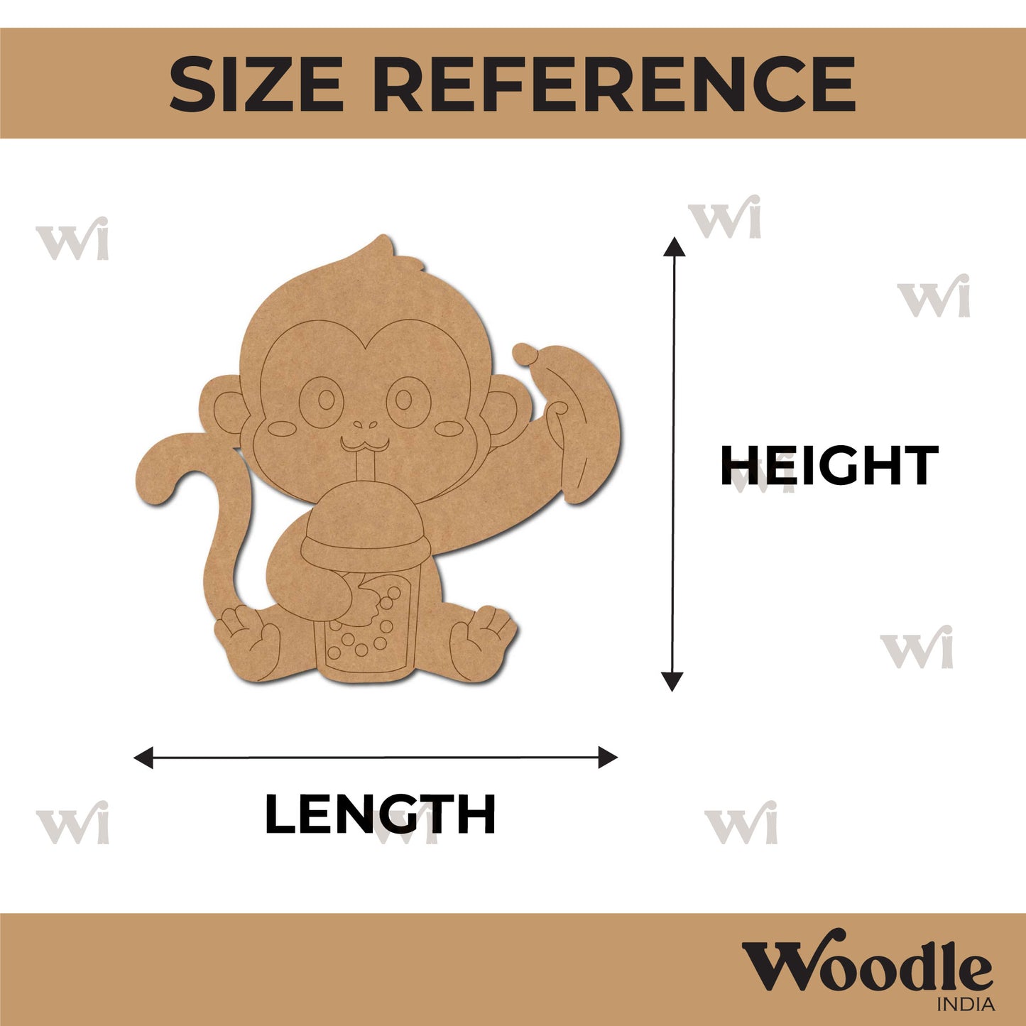 Baby Monkey Pre Marked MDF Design 2