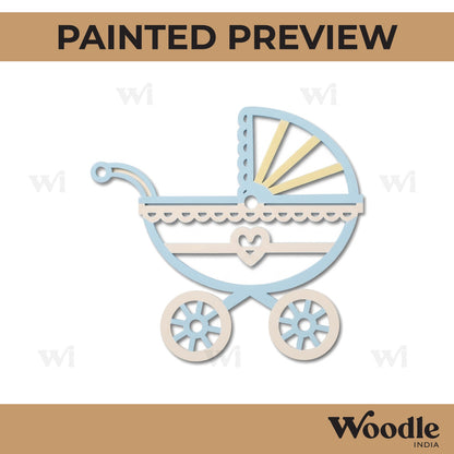 Baby Pram Cutout MDF Design 2