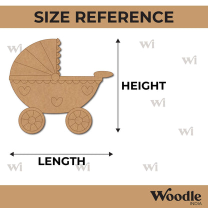 Baby Pram Pre Marked MDF Design 1