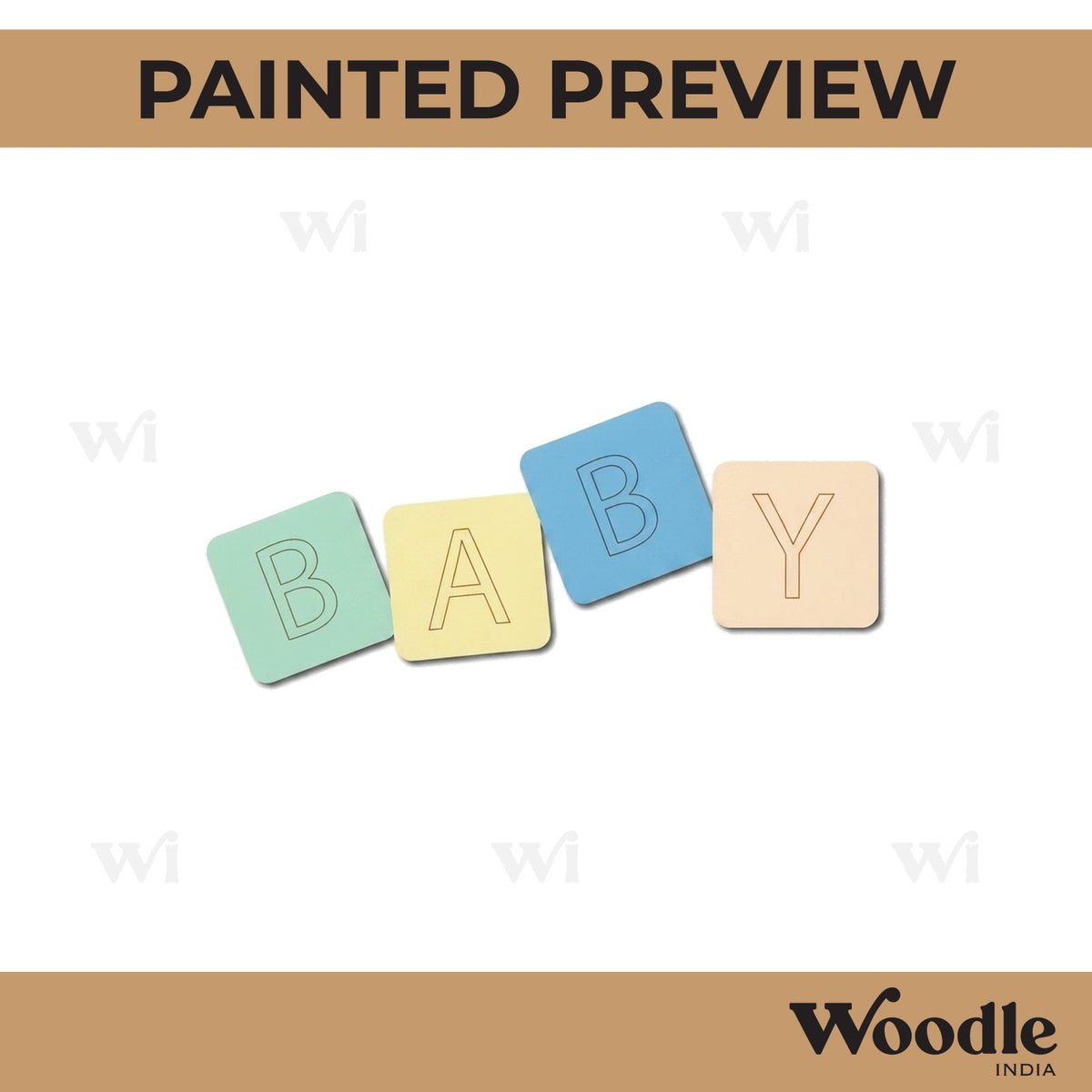 Baby Pre Marked Base MDF Design 1