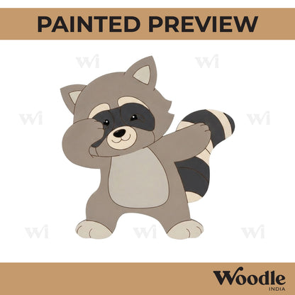 Baby Raccoon Pre Marked MDF Design 1