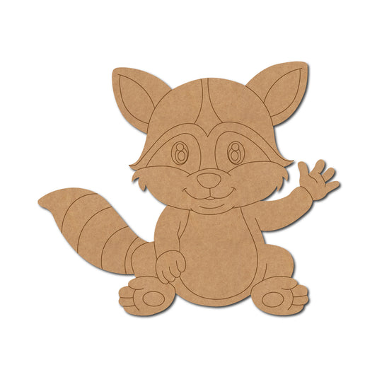 Baby Raccoon Pre Marked MDF Design 2