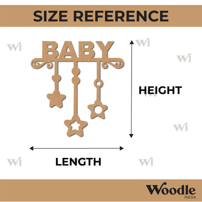 Baby Stars Hanging Cutout MDF Design 1
