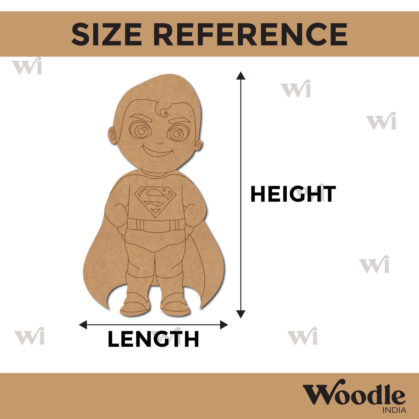 Baby Superman Pre Marked MDF Design 1