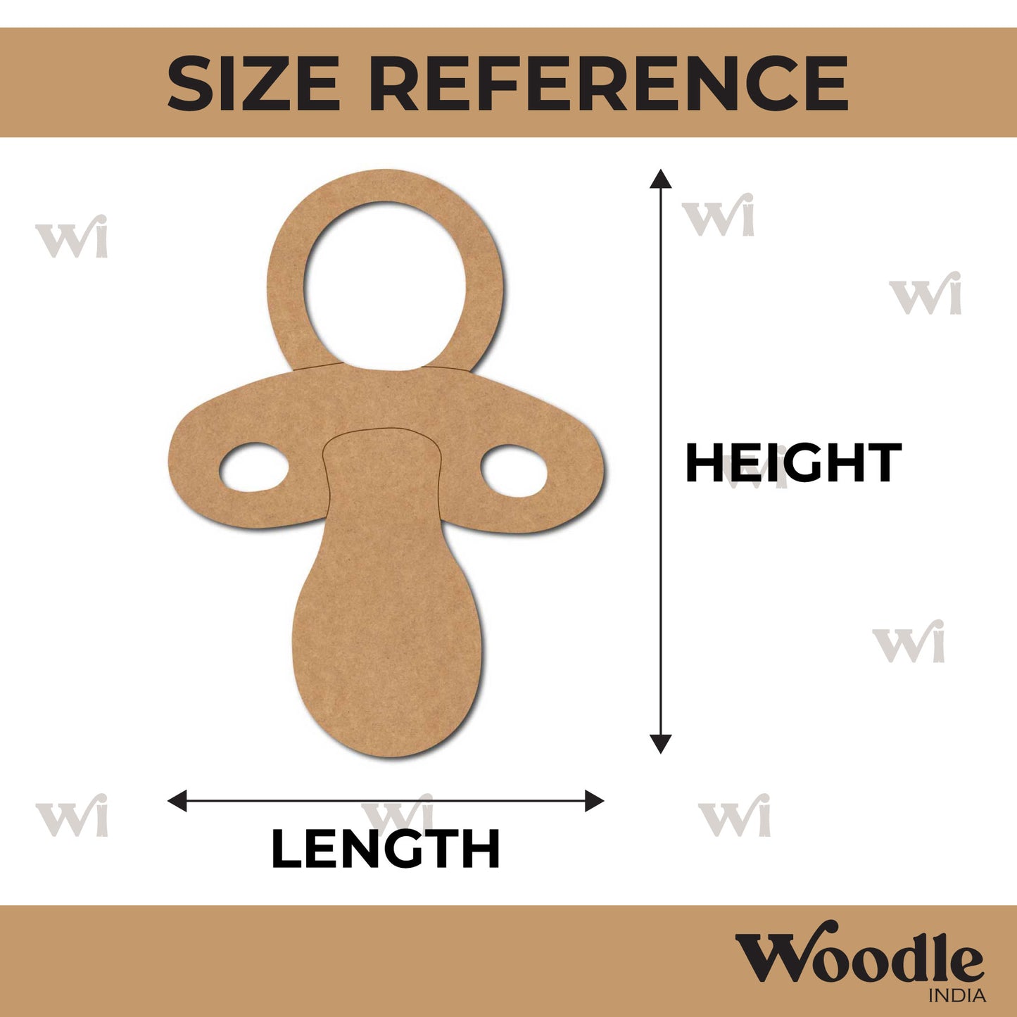 Baby Teether Pre Marked MDF Design 1