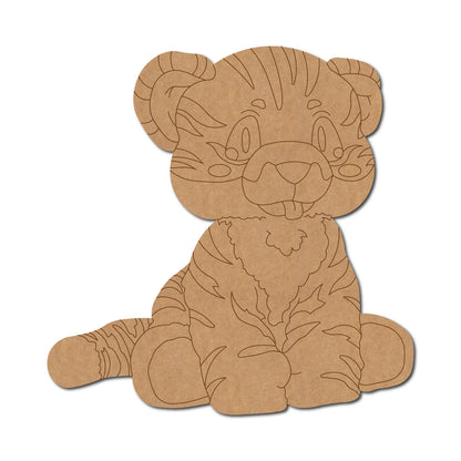 Baby Tiger Pre Marked MDF Design 1