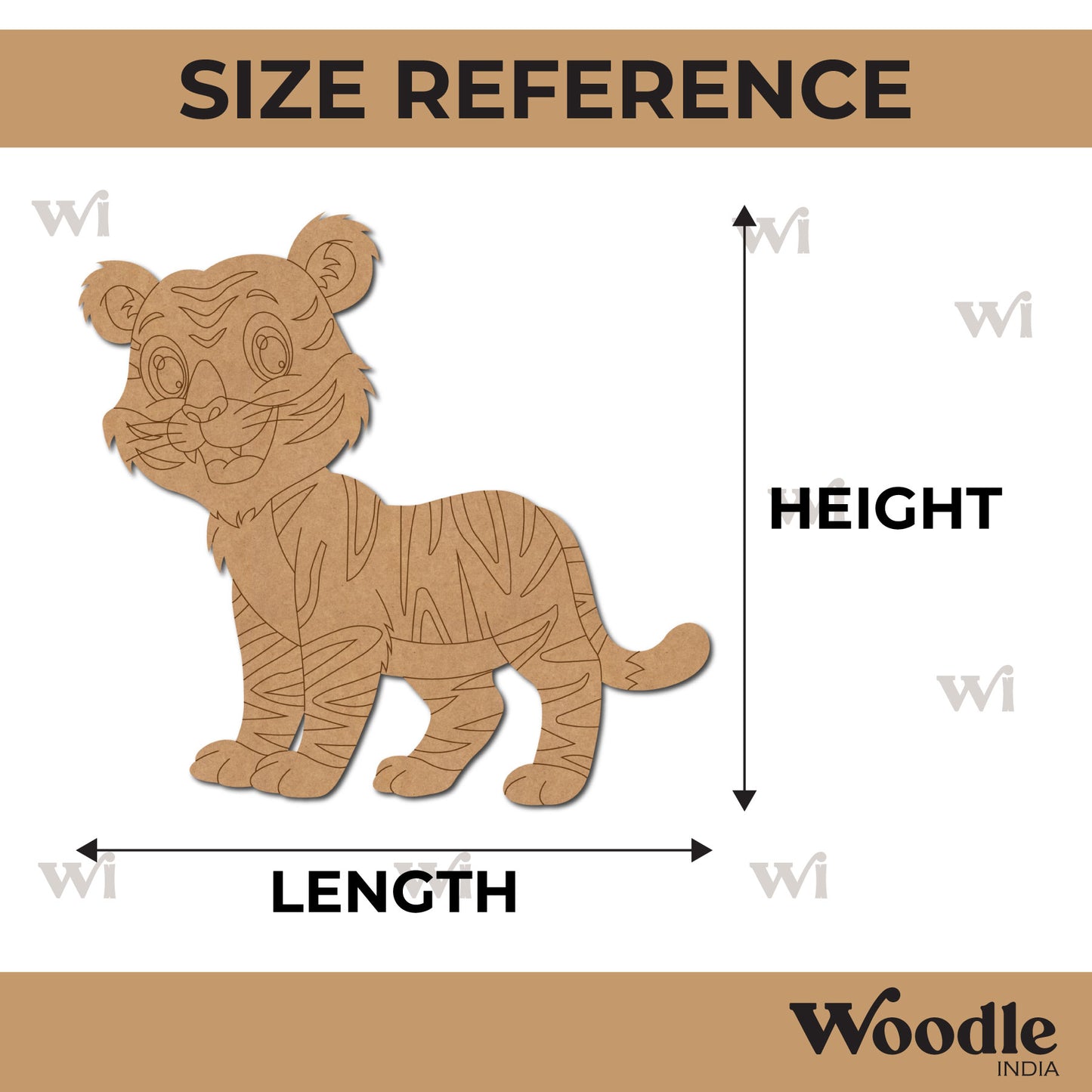 Baby Tiger Pre Marked MDF Design 2