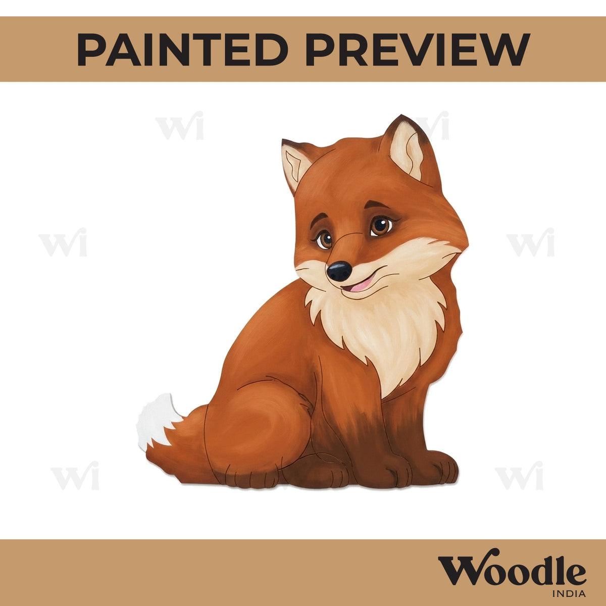 Baby White Wolf Pre Marked MDF Design 1